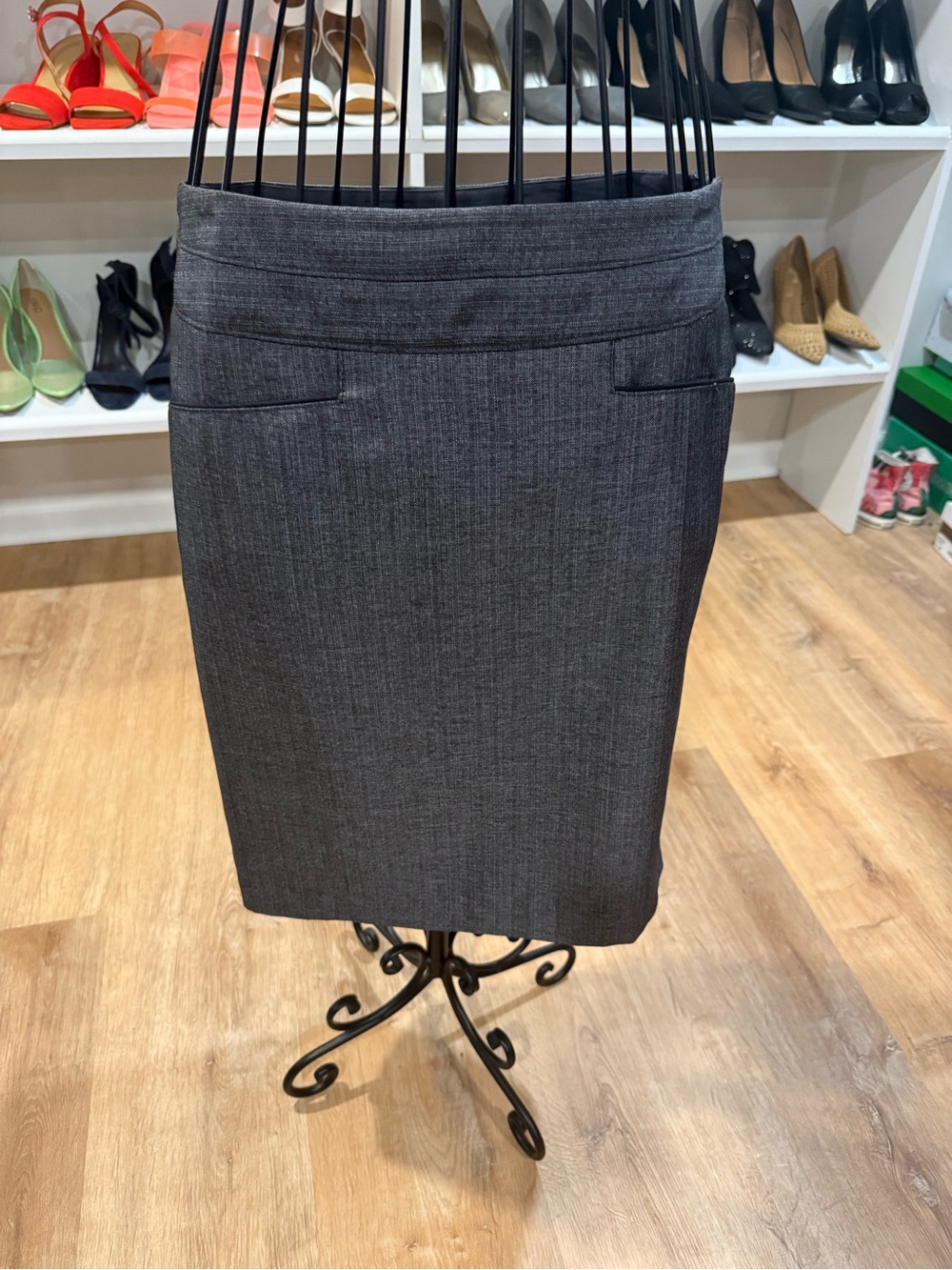 The Limited Charcoal Gray Pencil Skirt